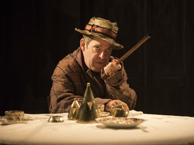 Tom Hollander us superbly funny as Henry Carr in 'Travesties'