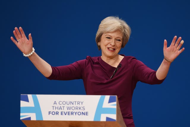 Prime Minister Theresa May makes her keynote address on the fourth day of the Conservative party conference