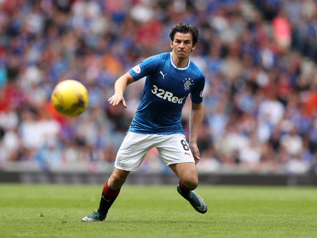 Joey Barton in action for Rangers