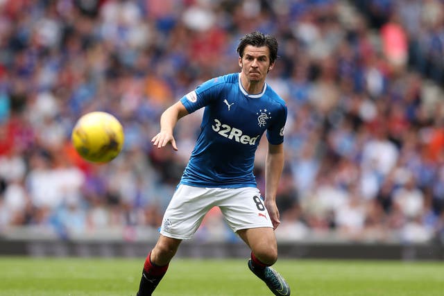 Joey Barton in action for Rangers