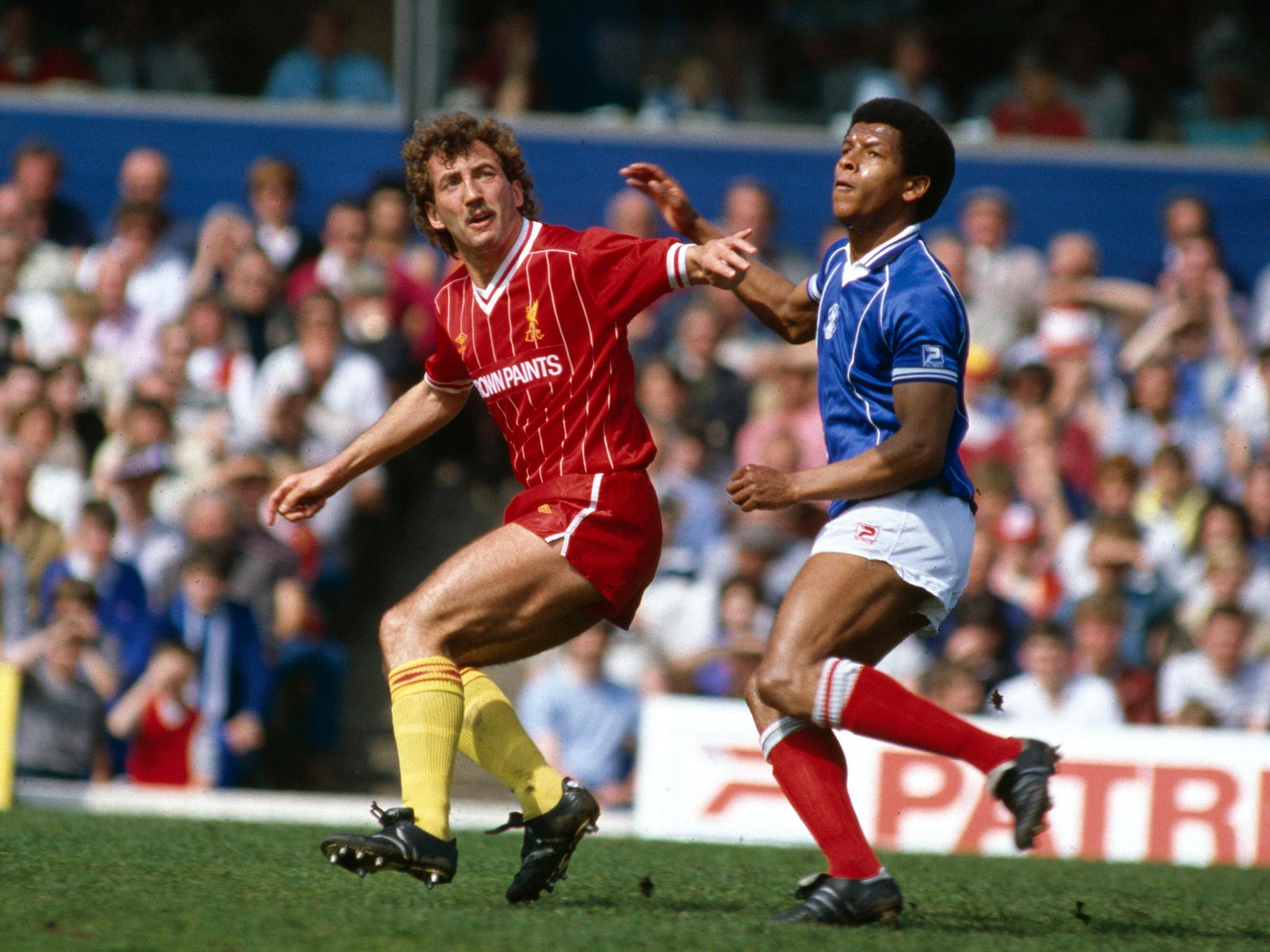 Howard plays against his old club Liverpool in the 1983/4 season