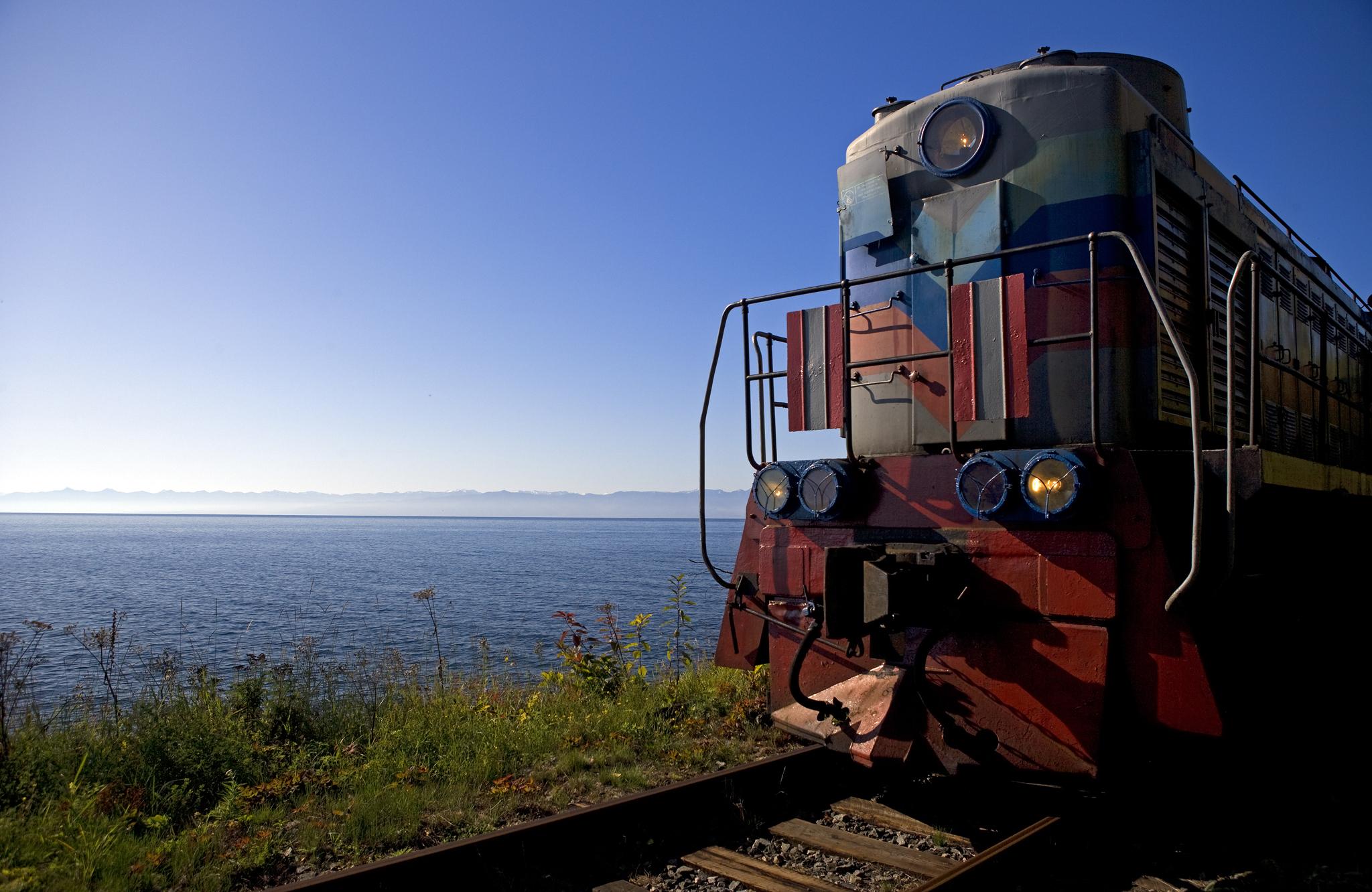 The train at Lake Baikal