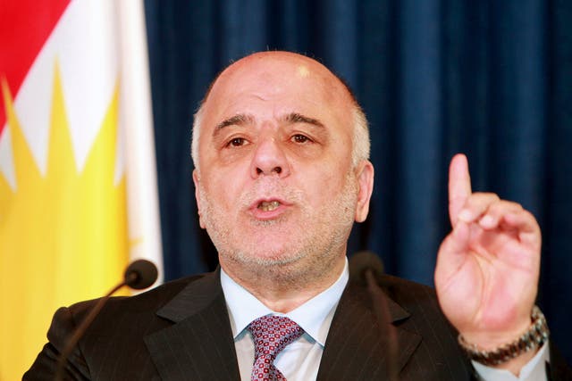 Mr Abadi said he had asked Turkey 'not to intervene in Iraqi matters'