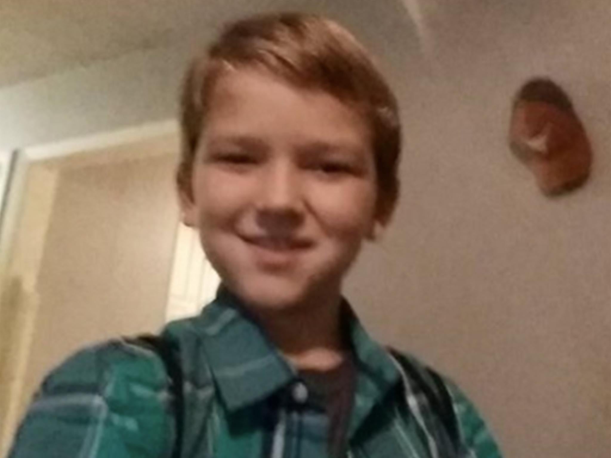 Kayden Culp, 10, is believed to have been playing in a field with two other boys when one doused him with petrol and set him on fire