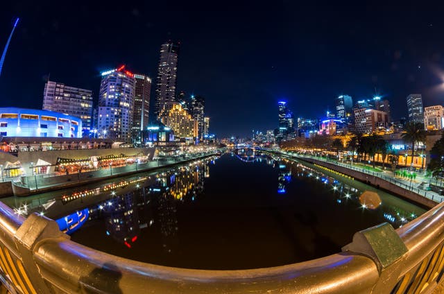 The Yarra River runs through the centre of the city