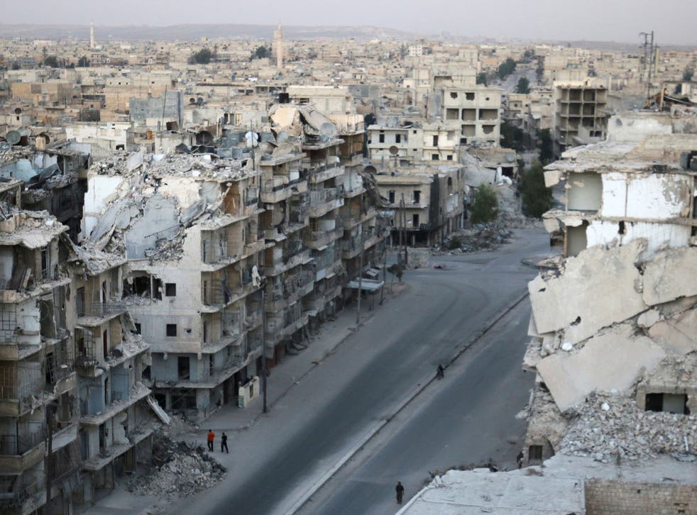 Much of eastern Aleppo lies in ruins