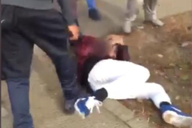 Footage showing a teenage victim being attacked by gang members in Newham in September