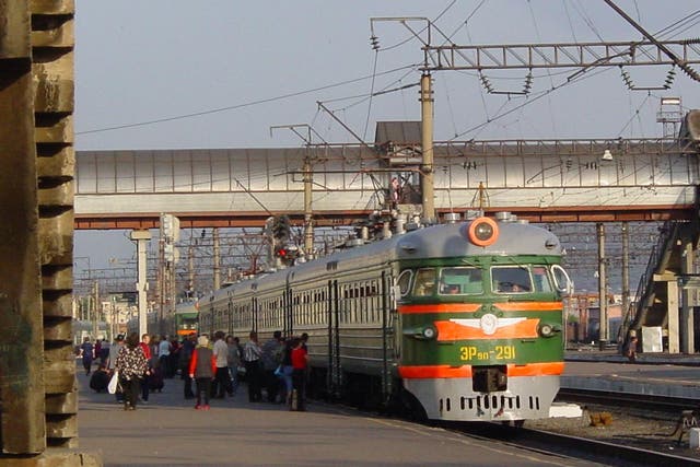 The local train at Ulan-Ude, about 100km from Lake Baikal