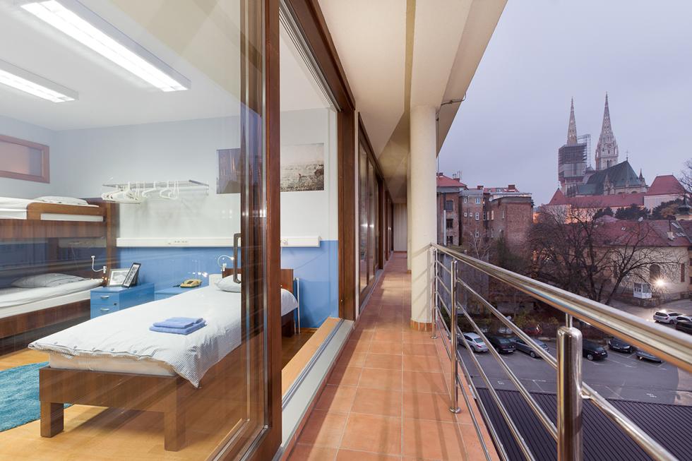 Some rooms even come with balconies at Hostel Bureau in Zagreb