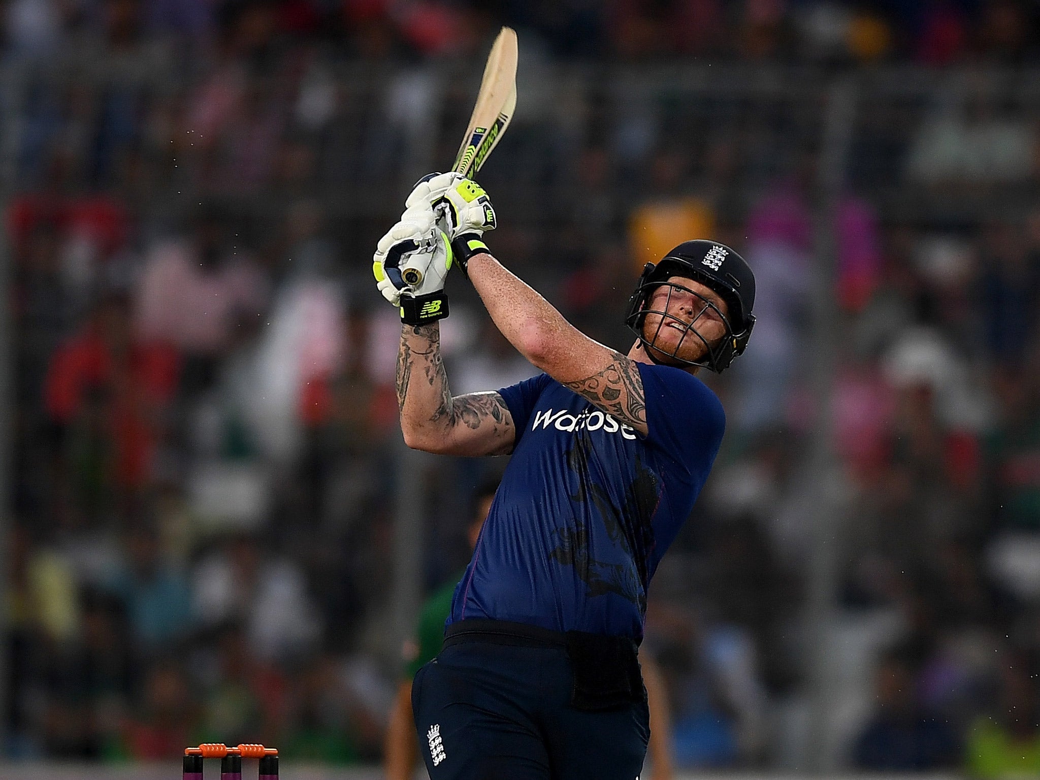 Stokes survived two dropped catches on his way to 101