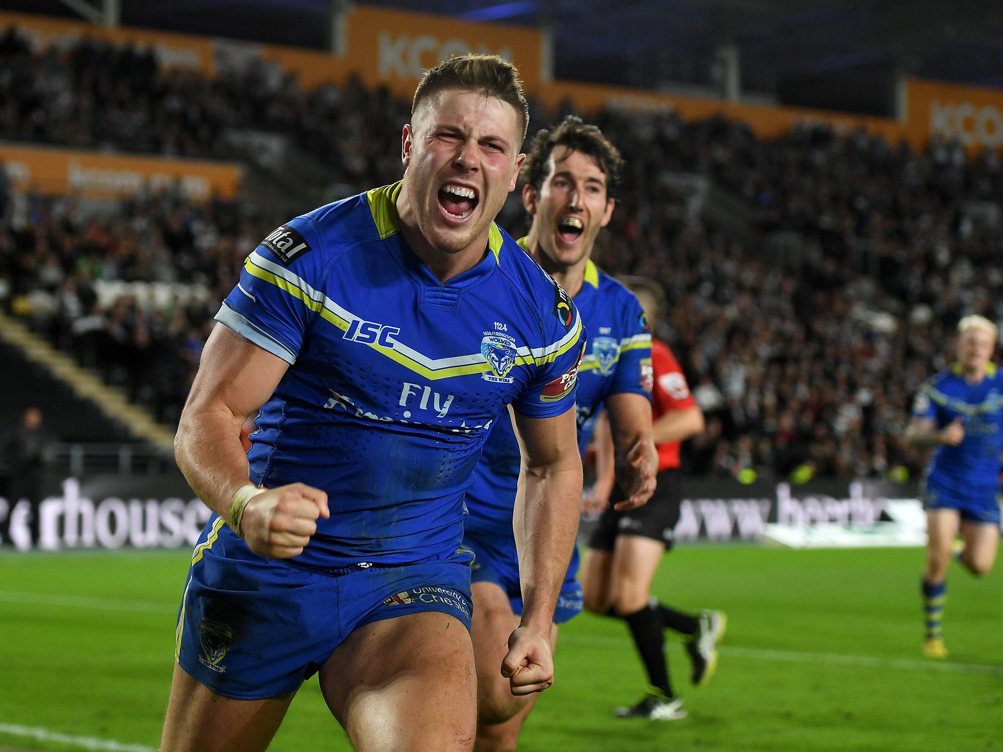 Tom Lineham has scored three crucial tries to lead Warrington to Old Trafford for the Grand Final