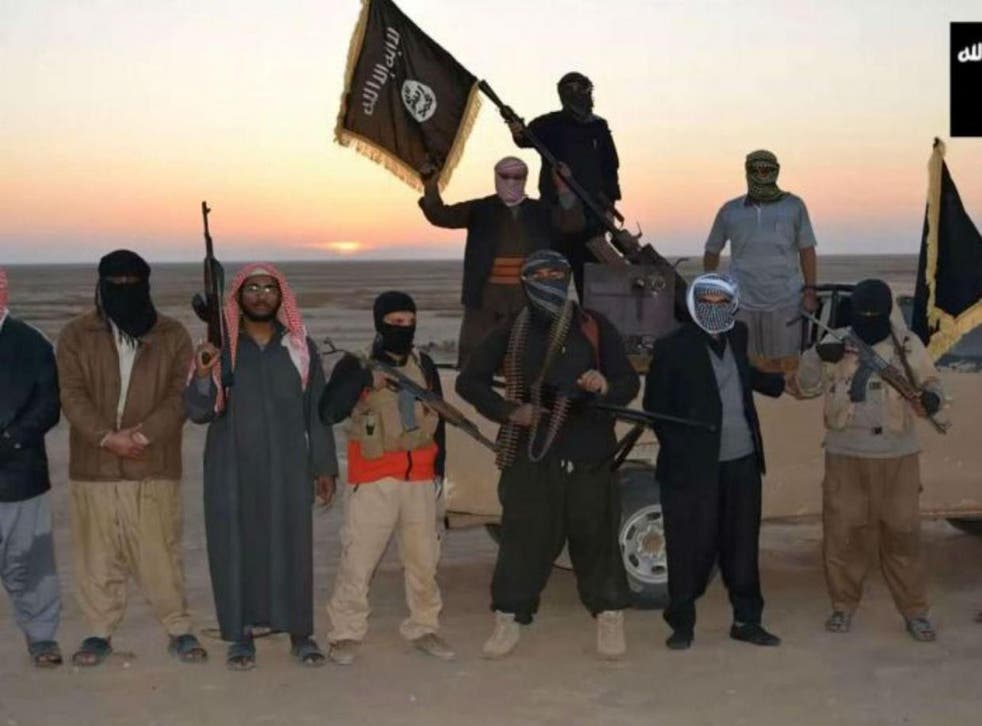 Undated photo of Isis recruits, verified and supplied via AP