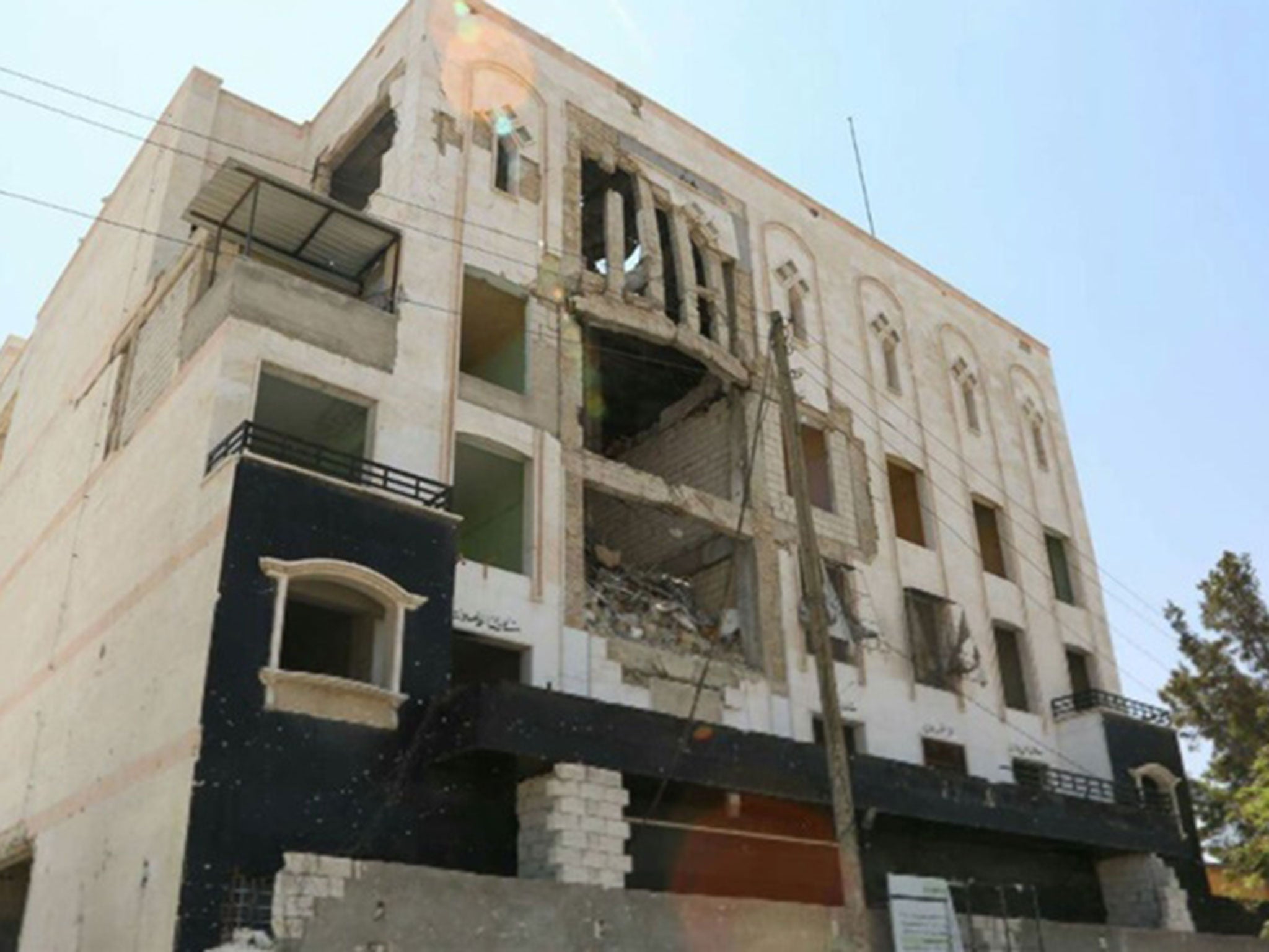 A prison in Manbij where Masoud Aqil was held by Isis