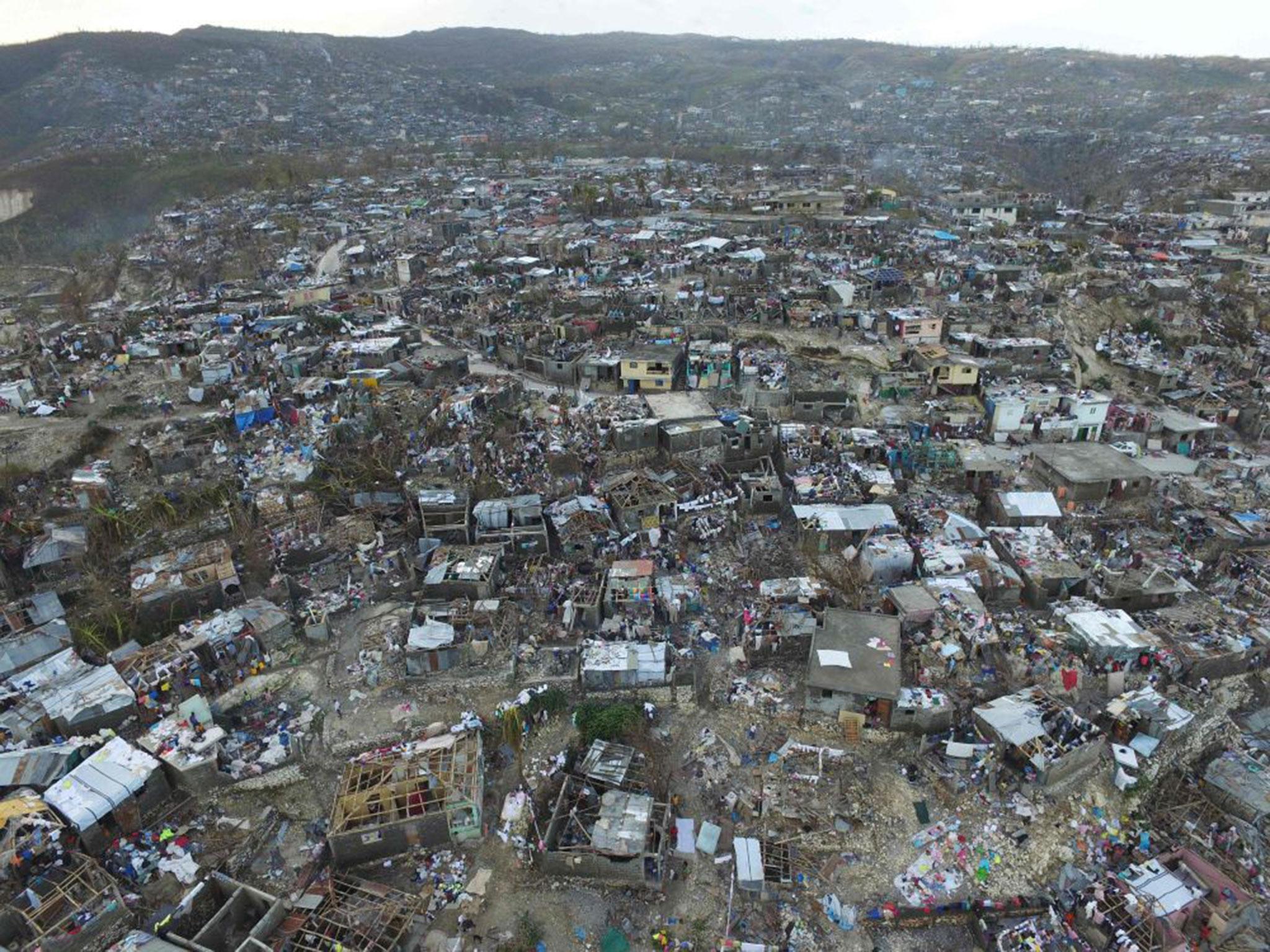 The town of Jeremie in western Haiti was almost completely destroyed