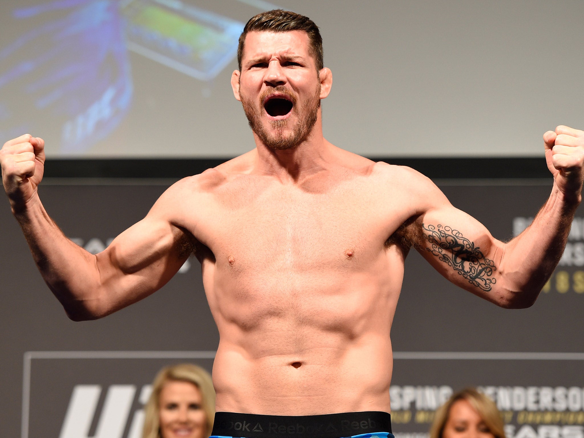 Michael Bisping weighs in ahead of his UFC 204 fight with Dan Henderson