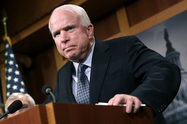 John McCain spoke out alongside three other senior senators