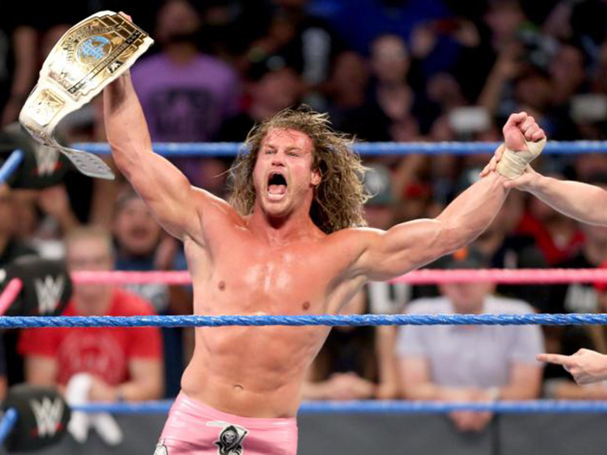 &#13;
Ziggler celebrates the title win that saved his career &#13;