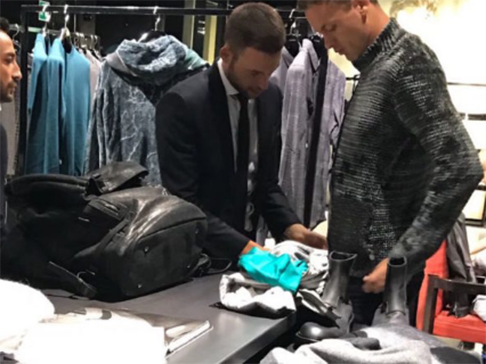 Matic was spotted shopping in Milan