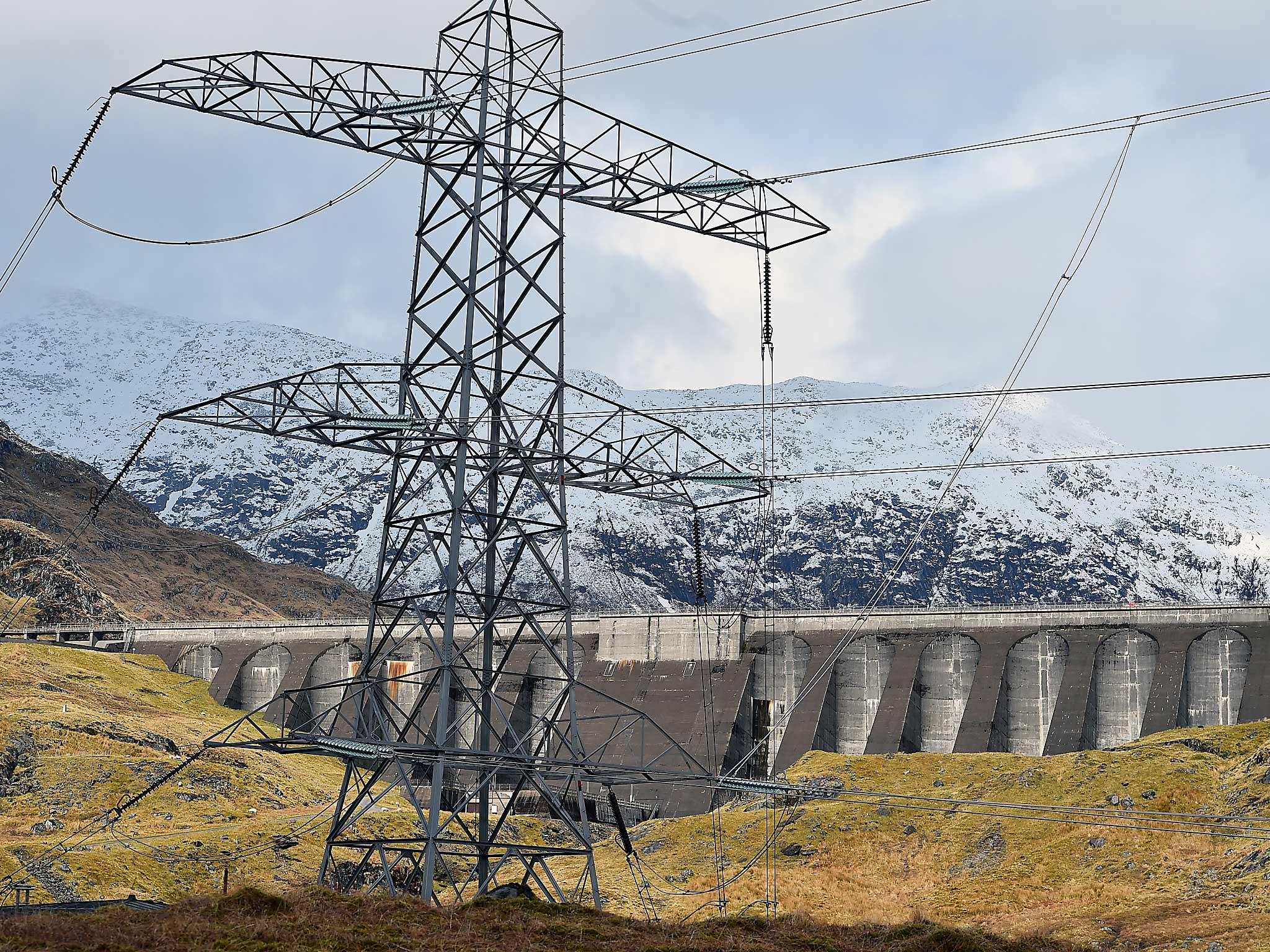 Hydro-electric schemes like this one on the slopes of Ben Cruachan supply Scotland with large amounts of clean, green energy