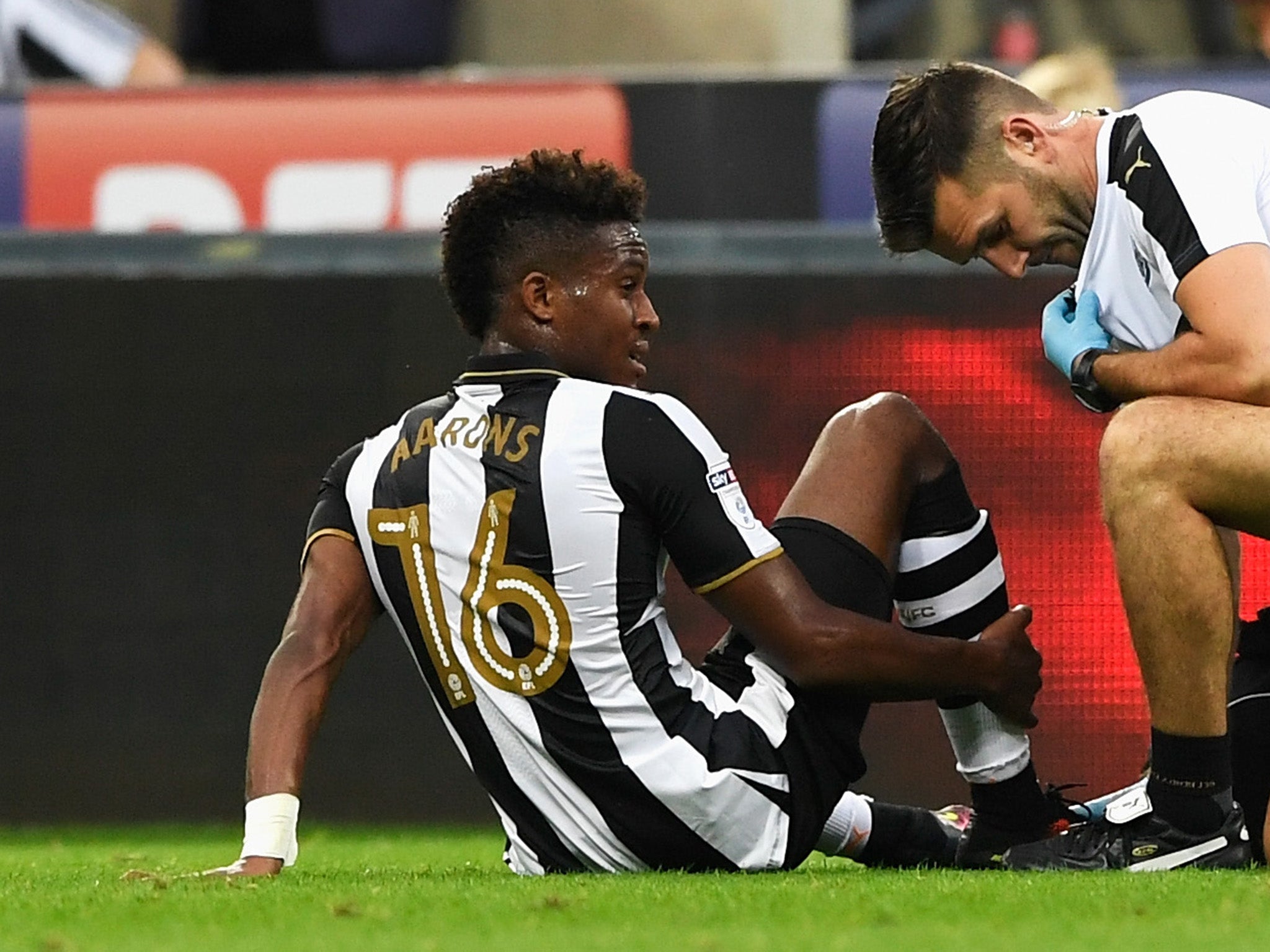 Aarons has made five appearances for Newcastle this season