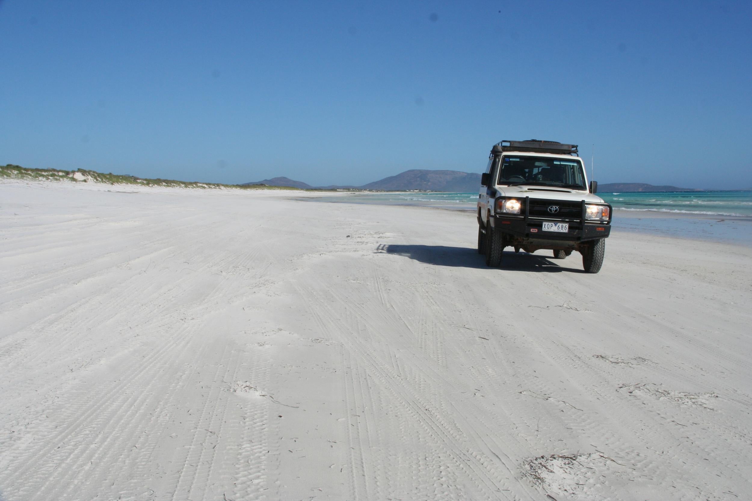 Parts of this coastal drive take you and your vehicle onto the beach