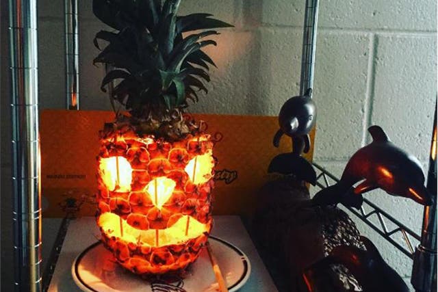 Pineapples can be transformed into some seriously spooky faces