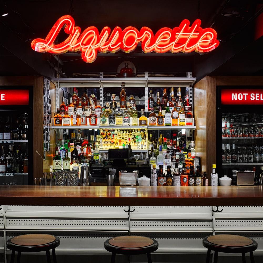 The California liquor store interior of Genuine Liquorette