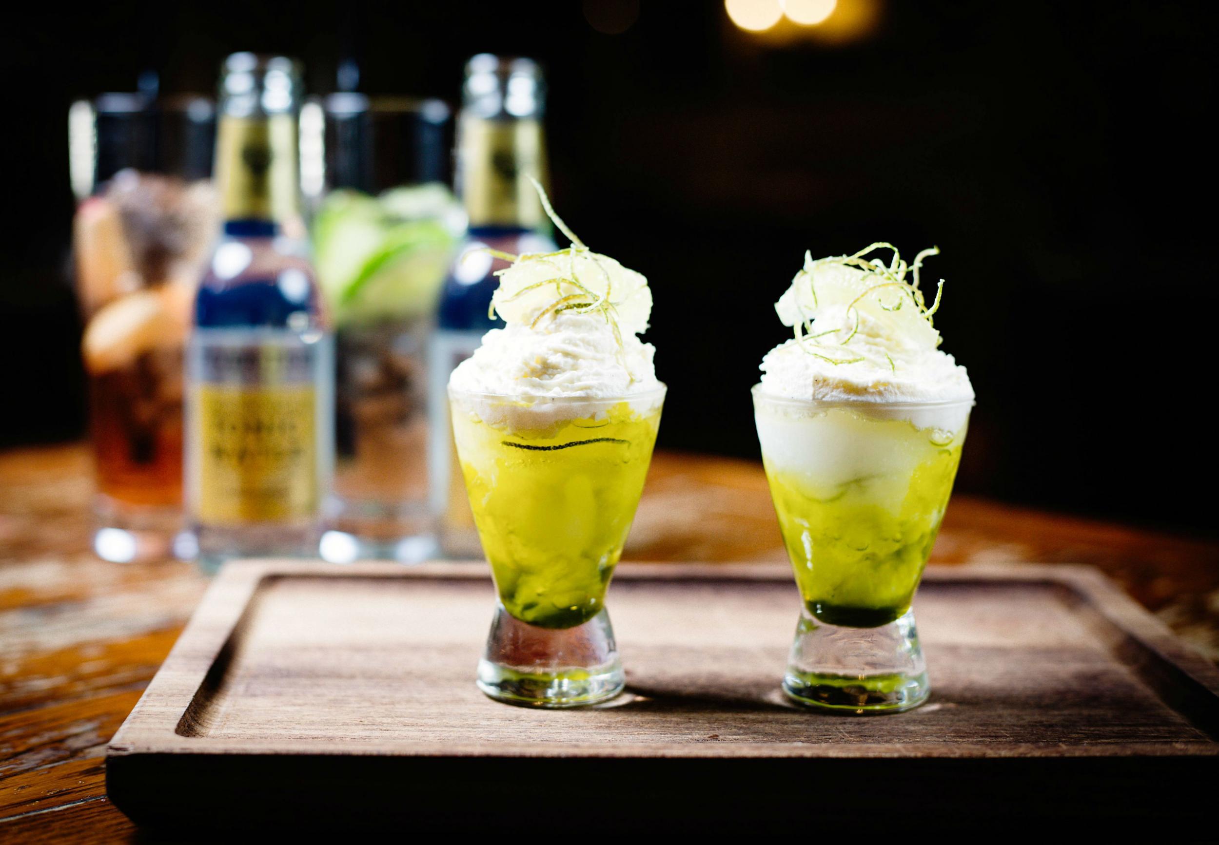 The gin mixers and gin & tonic knickerbocker glory (Hotel du Vin)