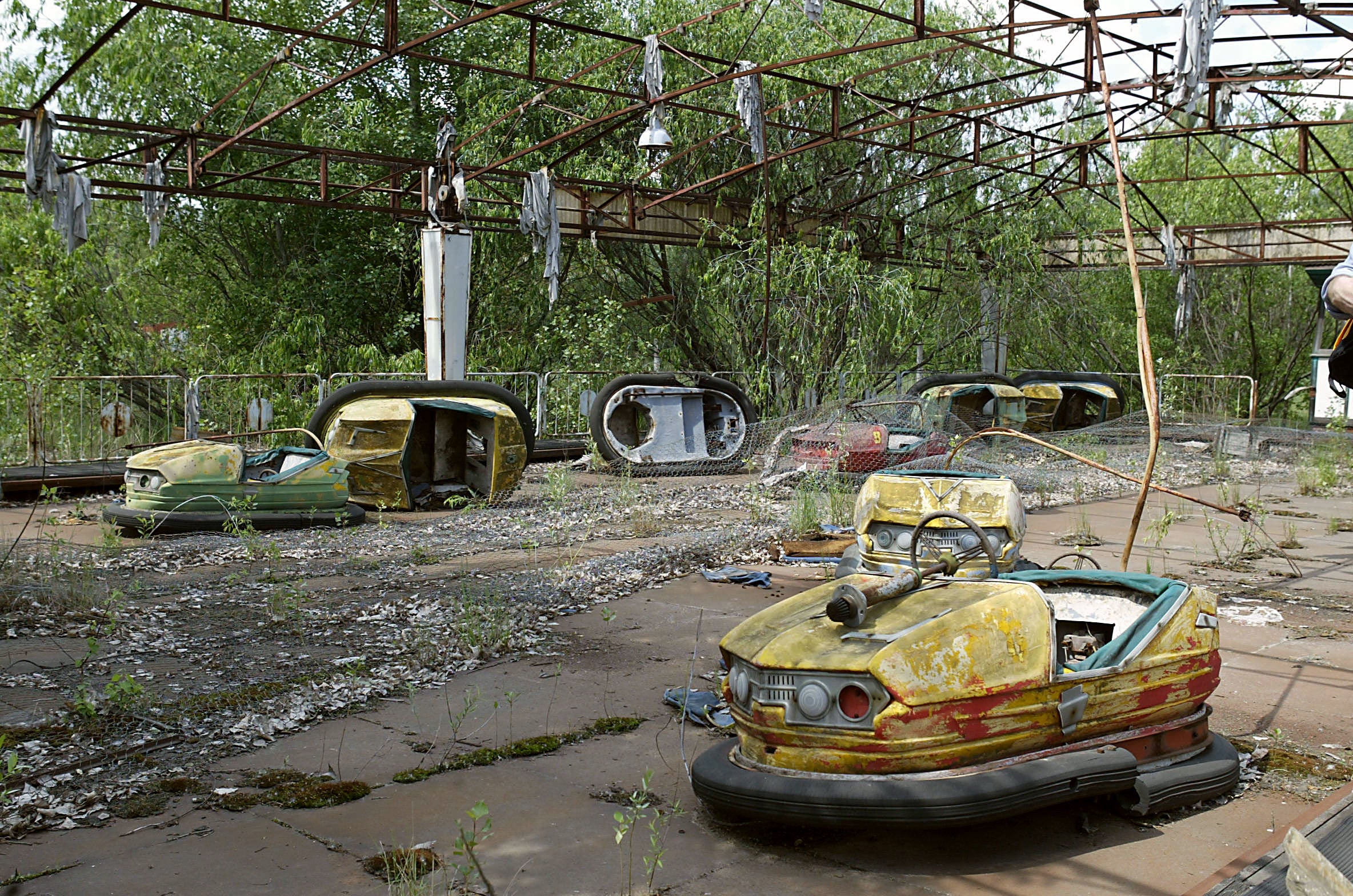 The abandoned fairground in Prypyat, adjacent to the Chernobyl nuclear disaster site