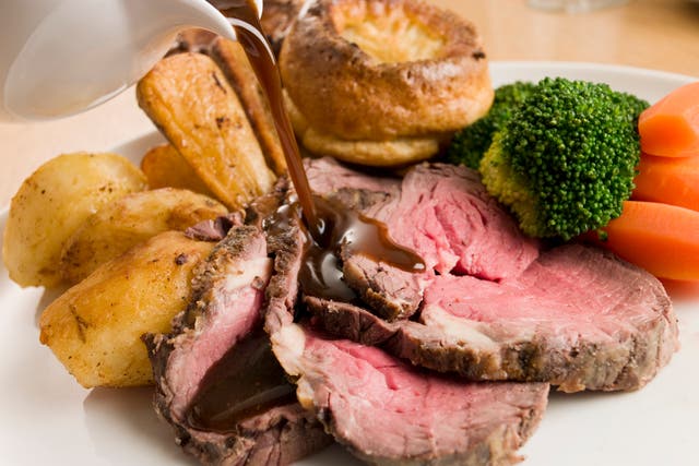 'The roasts come. Your beef lies in agonised folds on the plate'