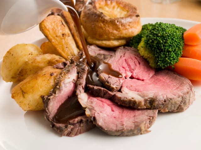 'The roasts come. Your beef lies in agonised folds on the plate'