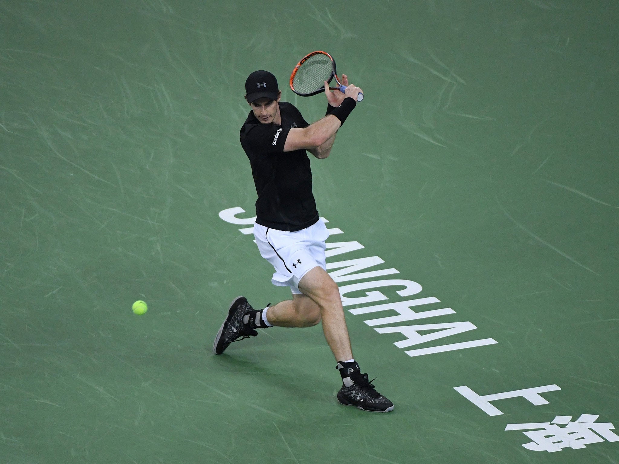 Andy Murray in action