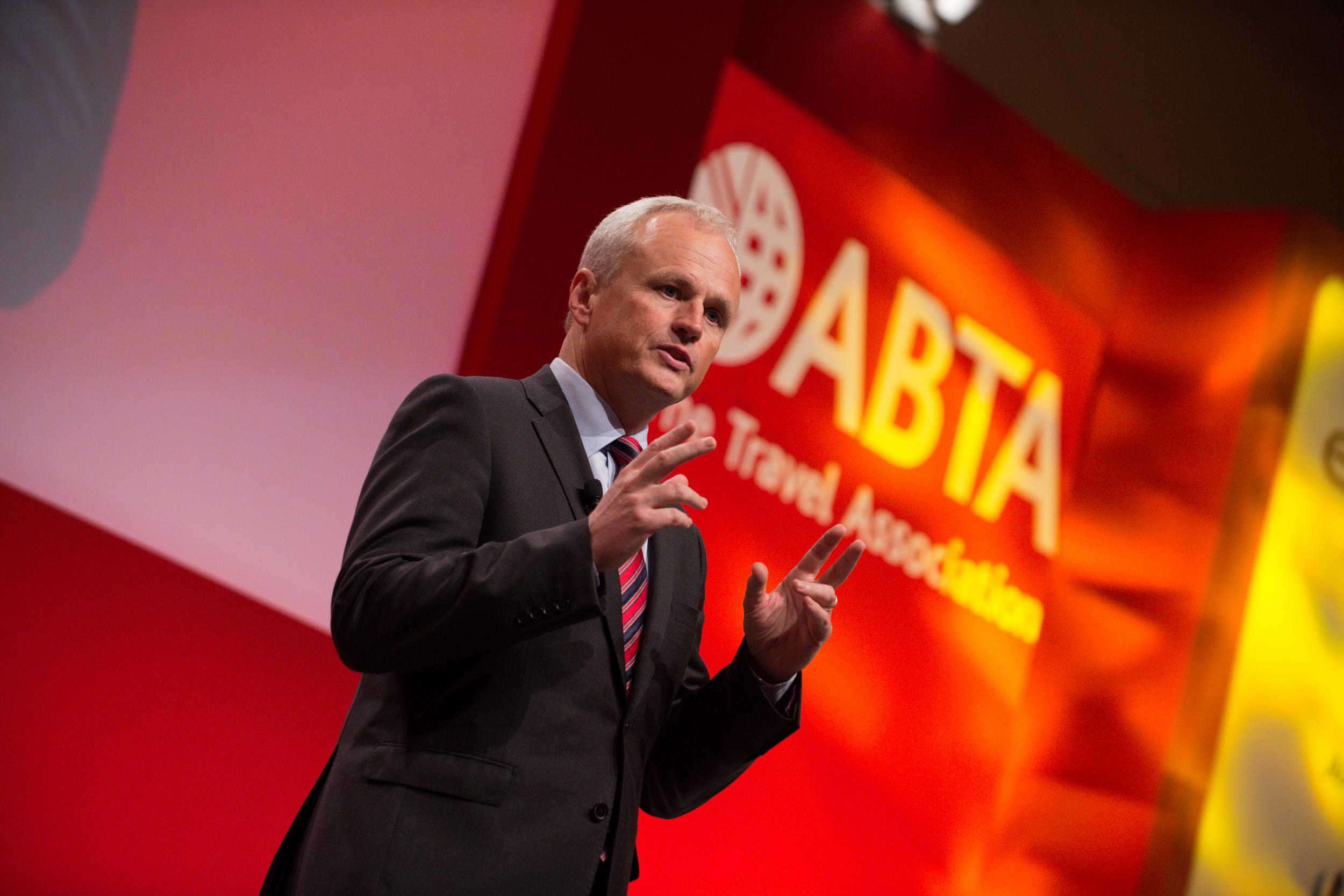 Still standing: Monarch CEO Andrew Swaffield at the Abta Convention, Abu Dhabi