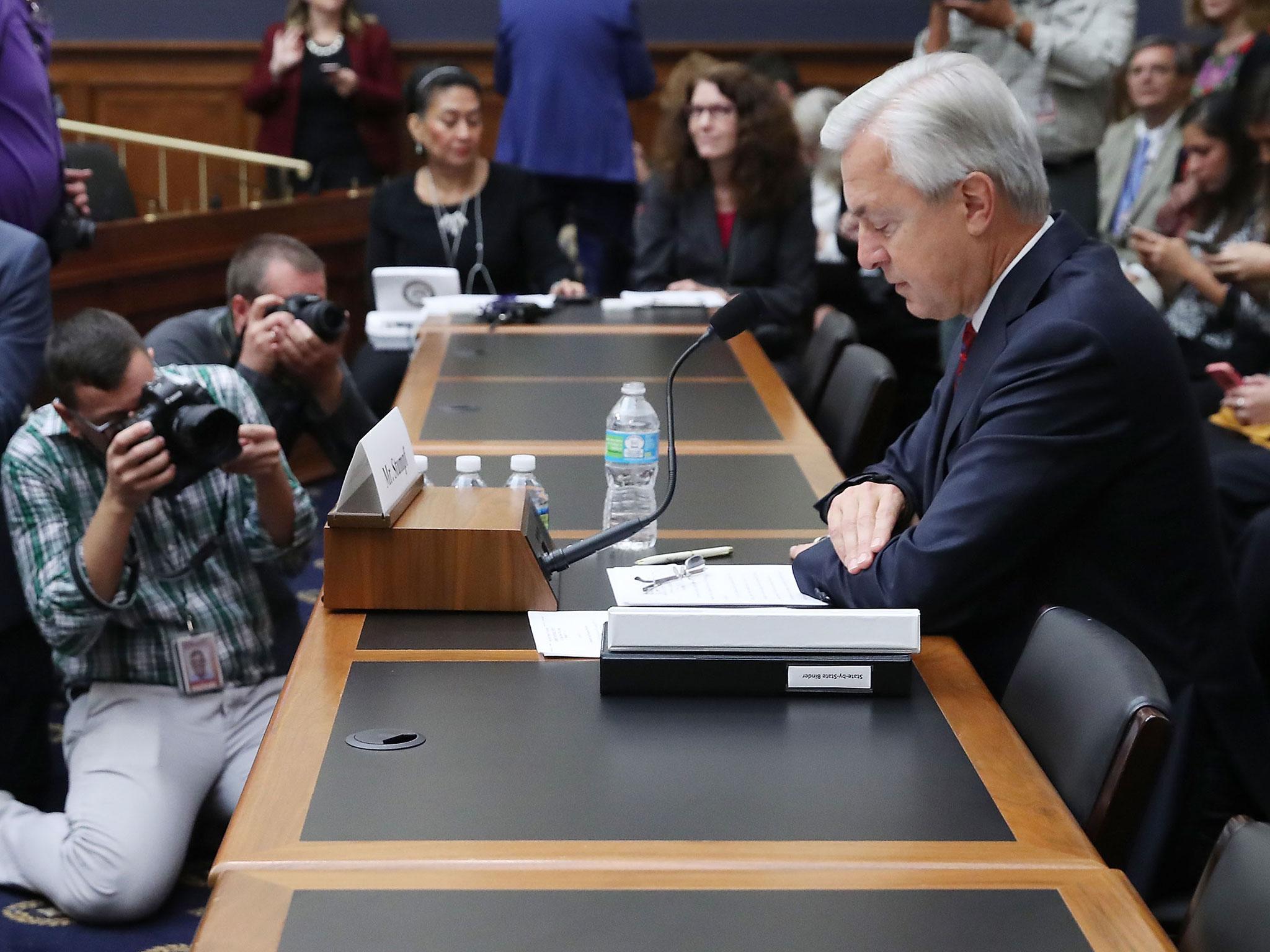 John Stumpf testifies before the House Financial Services Committee last month