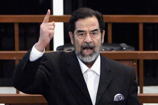 Saddam Hussein as he is found guilty in 2006 <em>Getty</em>