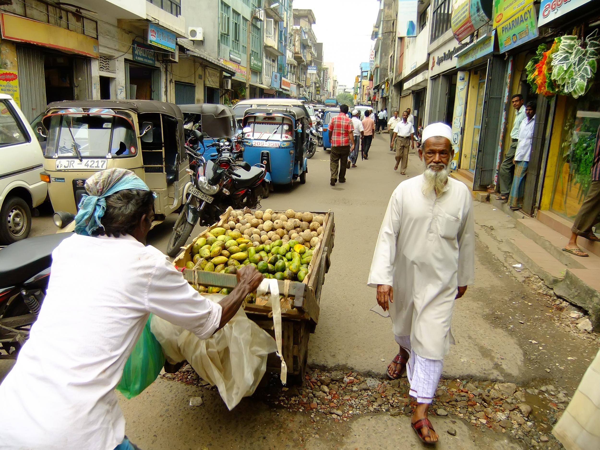 The busy Pettah neighbourhood, known for its markets