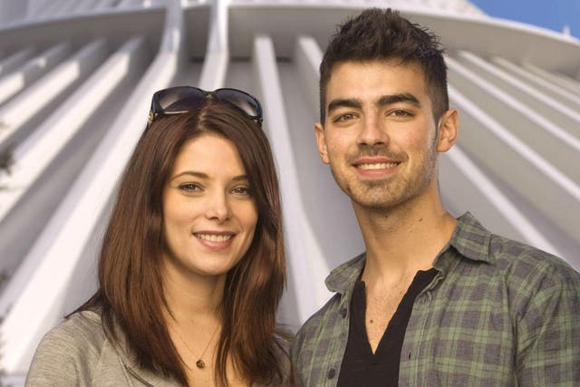 Nick Jonas with his then girlfriend Ashley Greene in 2010