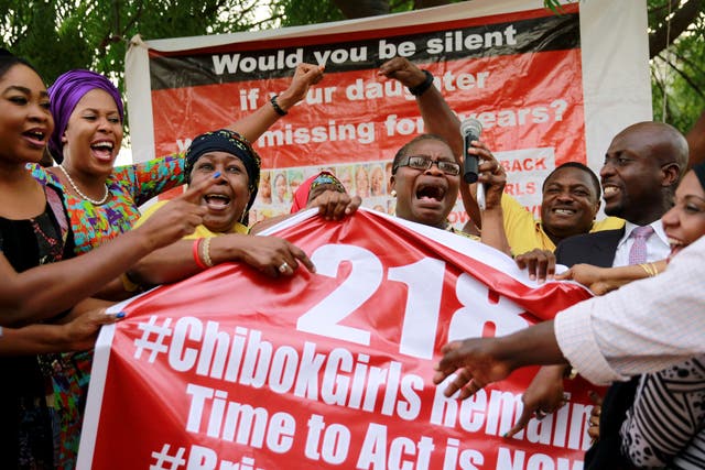 Campaigners have repeatedly called for Nigeria's government to bring back the missing girls
