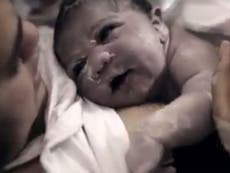 Mothers shares footage of her childbirth filmed by brother-in-law