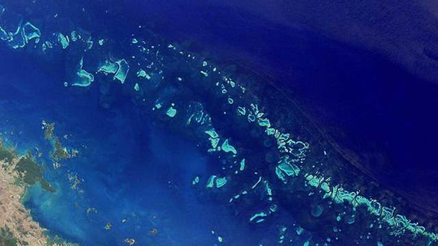 Satelite image of the Great Barrier Reef