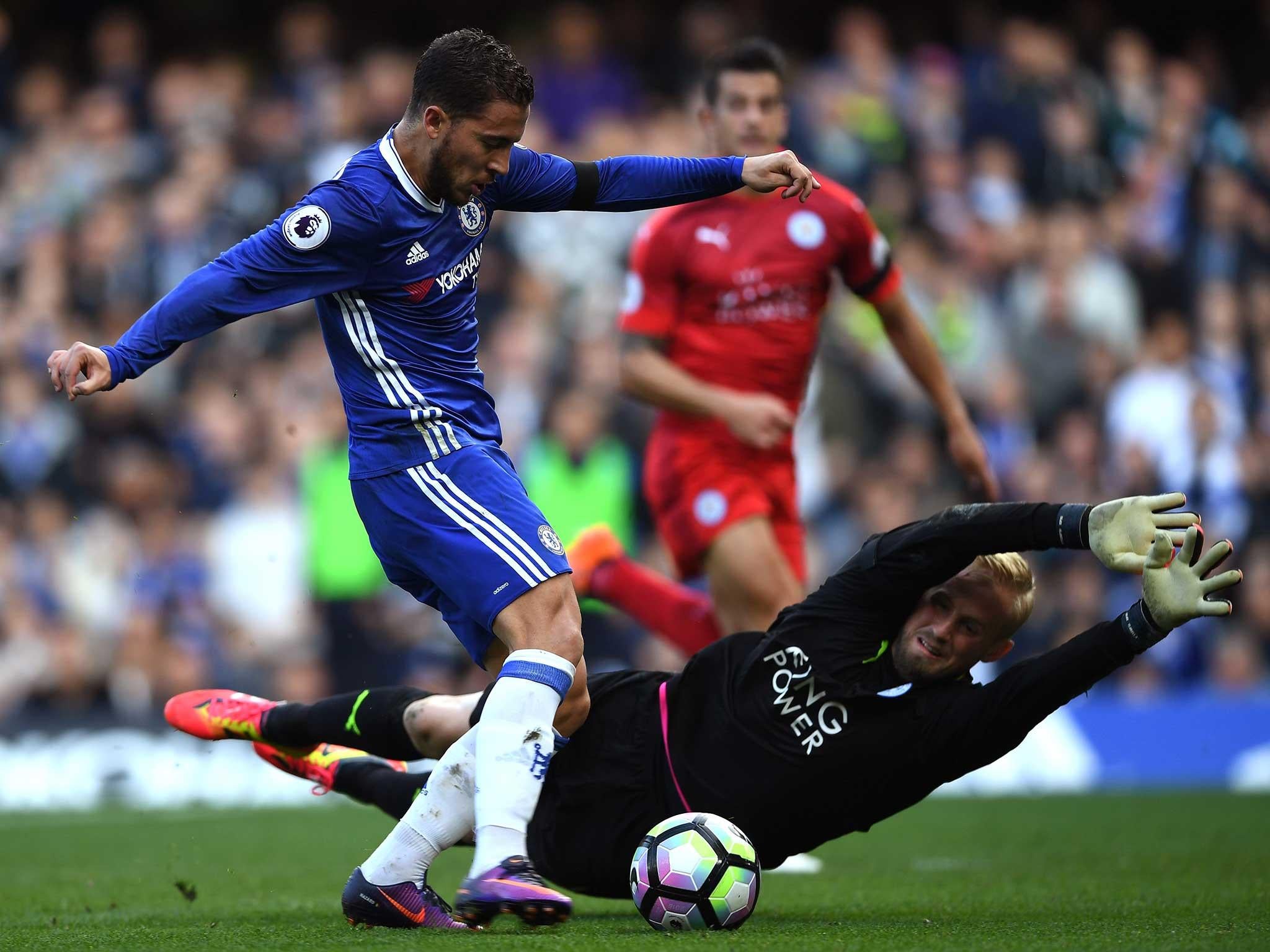 Eden Hazard works an opening for Chelsea