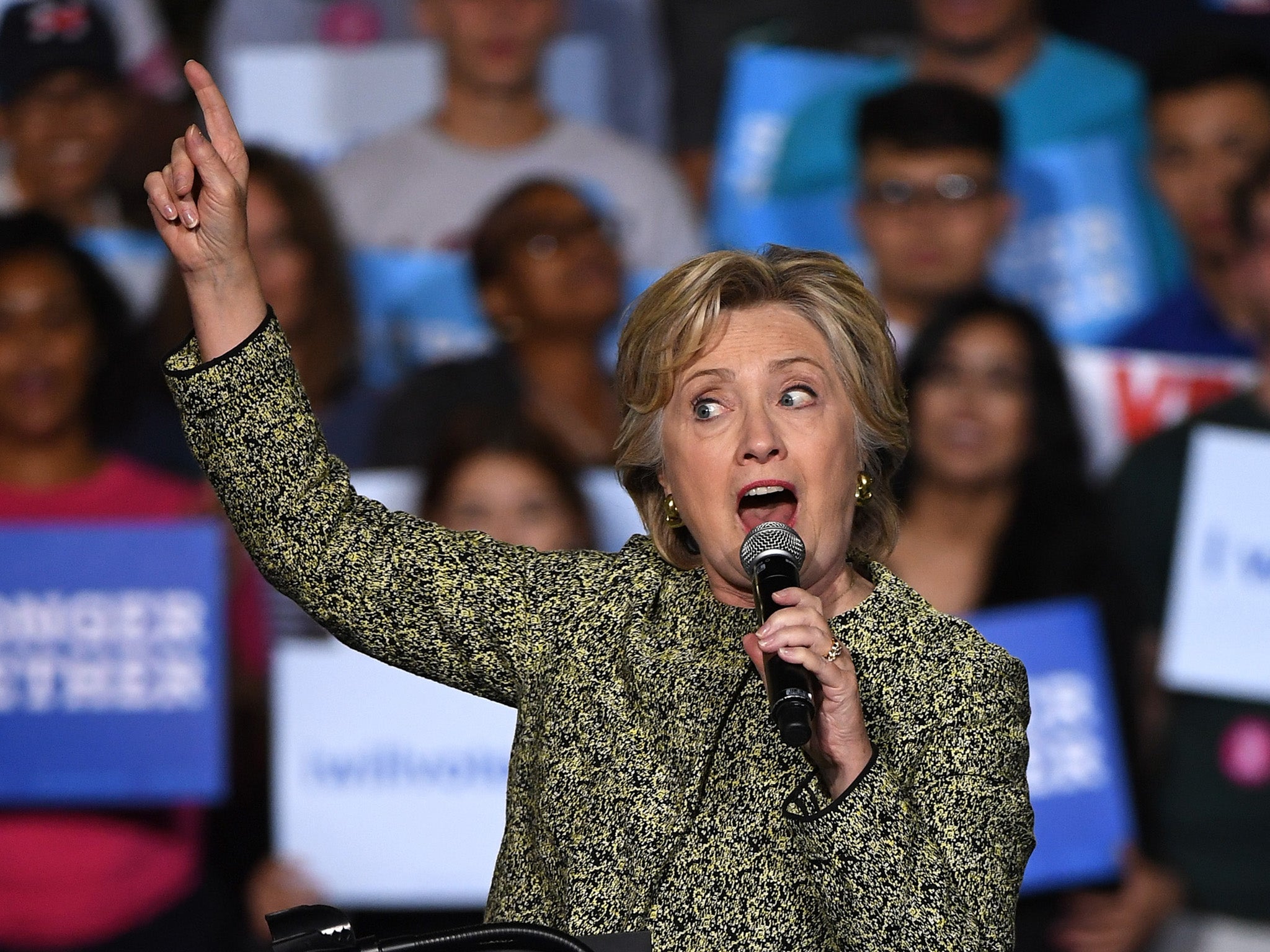 Ms Clinton did not address the matter directly at a campaign event in Iowa after the news broke