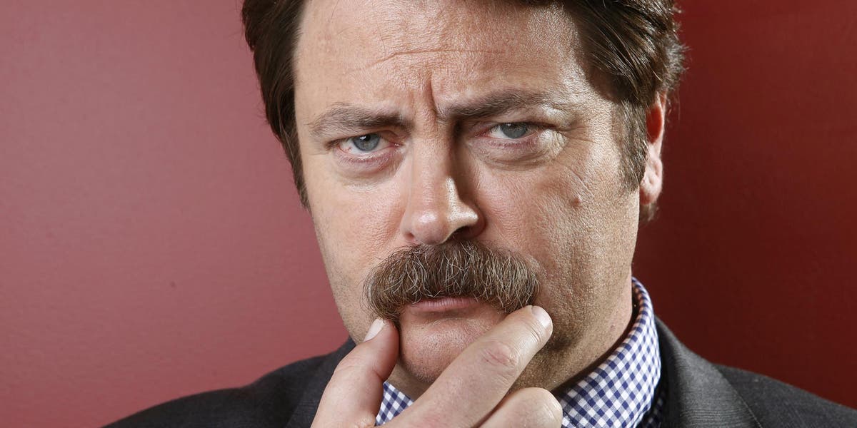 Ron Swanson Nick Offerman Reveals What His Parks And Recreation Character Thinks Of Donald