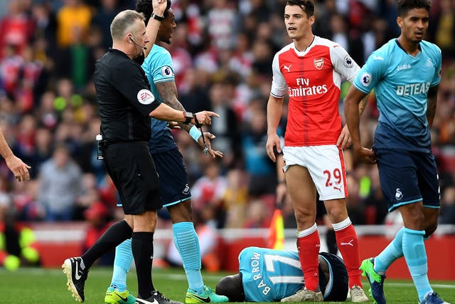 Arsene Wenger is not concerned by Granit Xhaka red card habit
