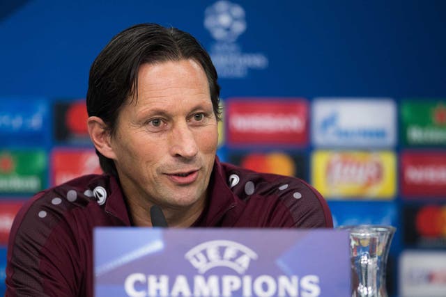 Roger Schmidt speaks to the media ahead of the clash with Tottenham
