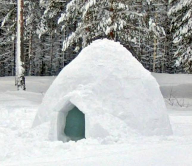 This igloo is listed on Airbnb with a £500+ security deposit