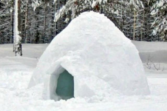 This igloo is listed on Airbnb with a £500+ security deposit