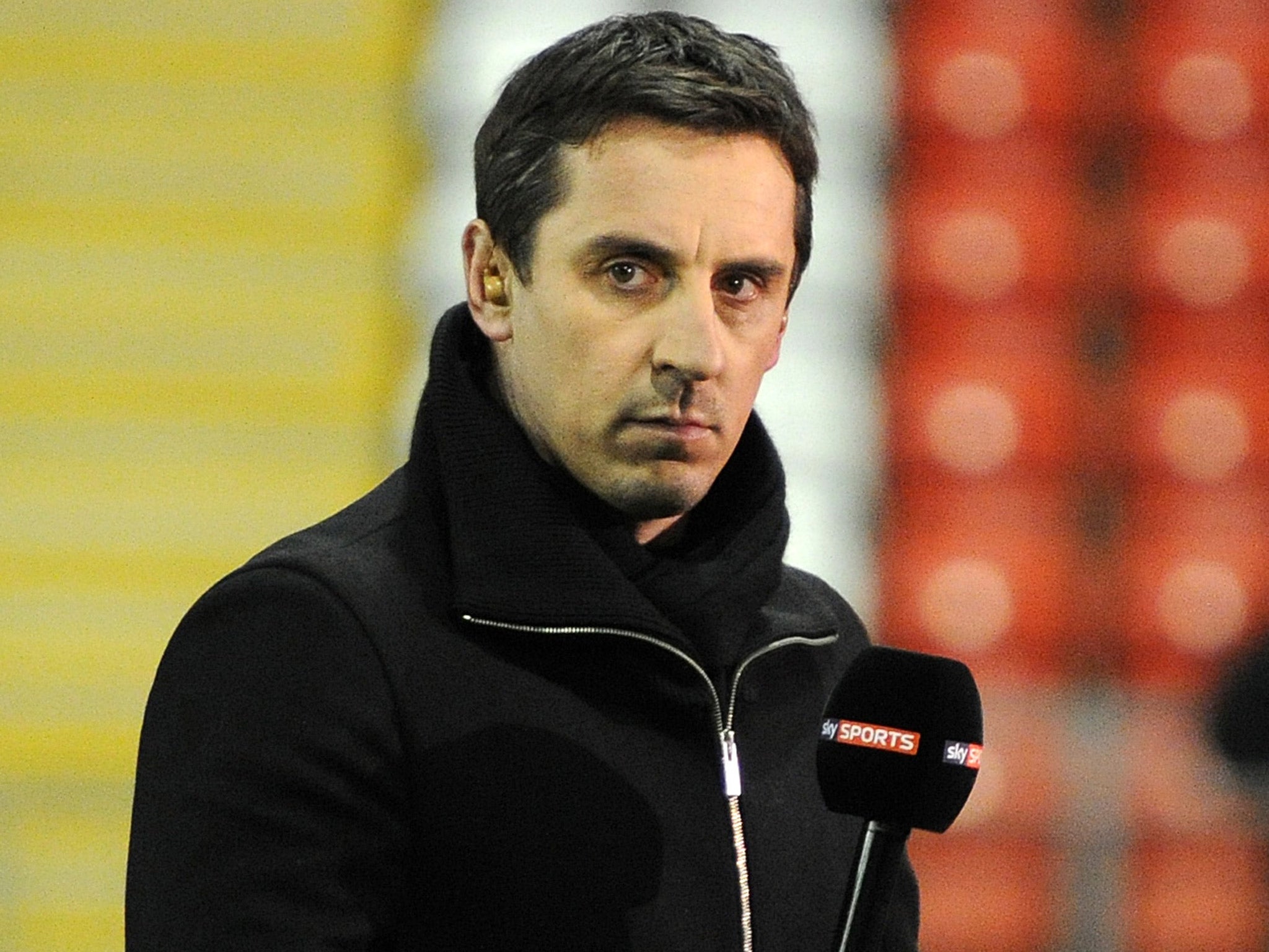 Gary Neville appeared to take a swipe at Liverpool fans for taking a picture of Jose Mourinho