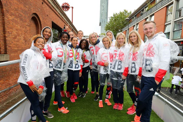 Great Britain's Rio Olympics and Paralympics athletes celebrated their success on the streets of Manchester