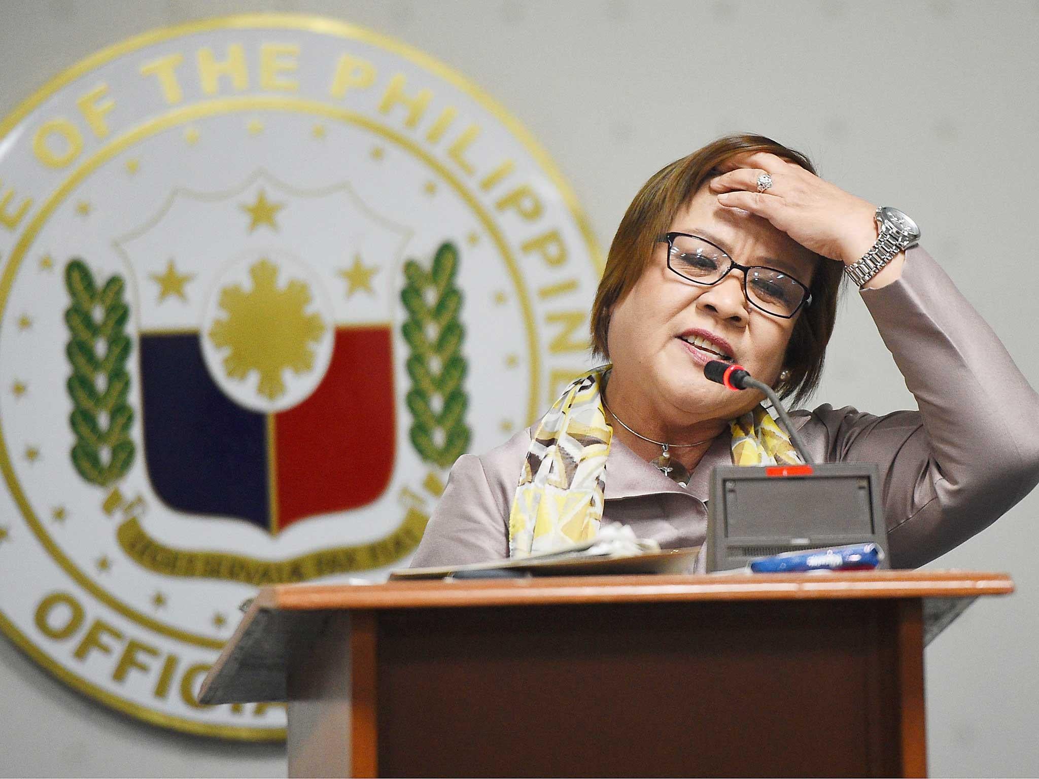 Leila de Lima has had to leave her home after the President’s campaign